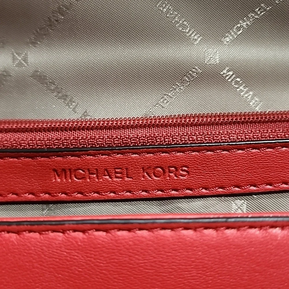 Gently used Michael Kors‎ red leather crossbody bag.